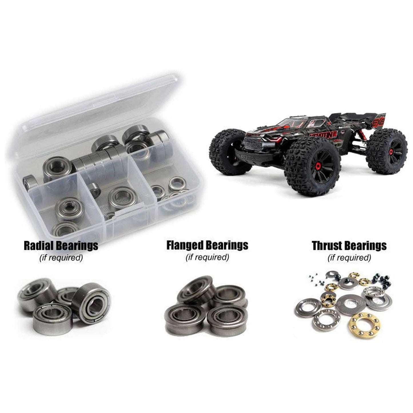 Metal Shielded Bearing Kit for 1/5 Arrma Kraton EXB (RCZARA057B)
