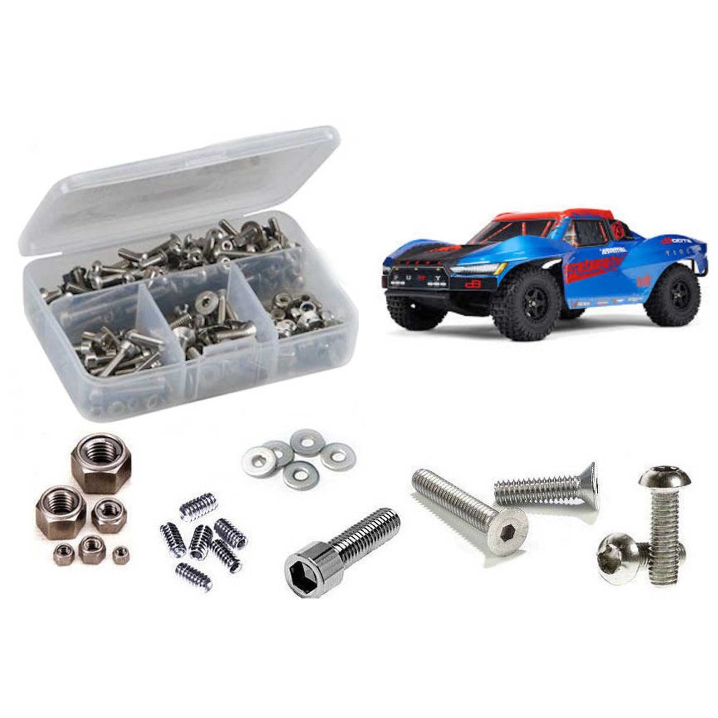 Stainless Steel Screw Kit for 1/10 Arrma Fury 223S BLX (RCZARA059)