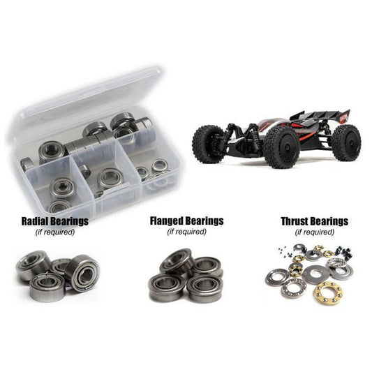 Metal Shielded Bearing Kit for 1/14 Arrma Typhon Grom 223S BLX (RCZARA063B)