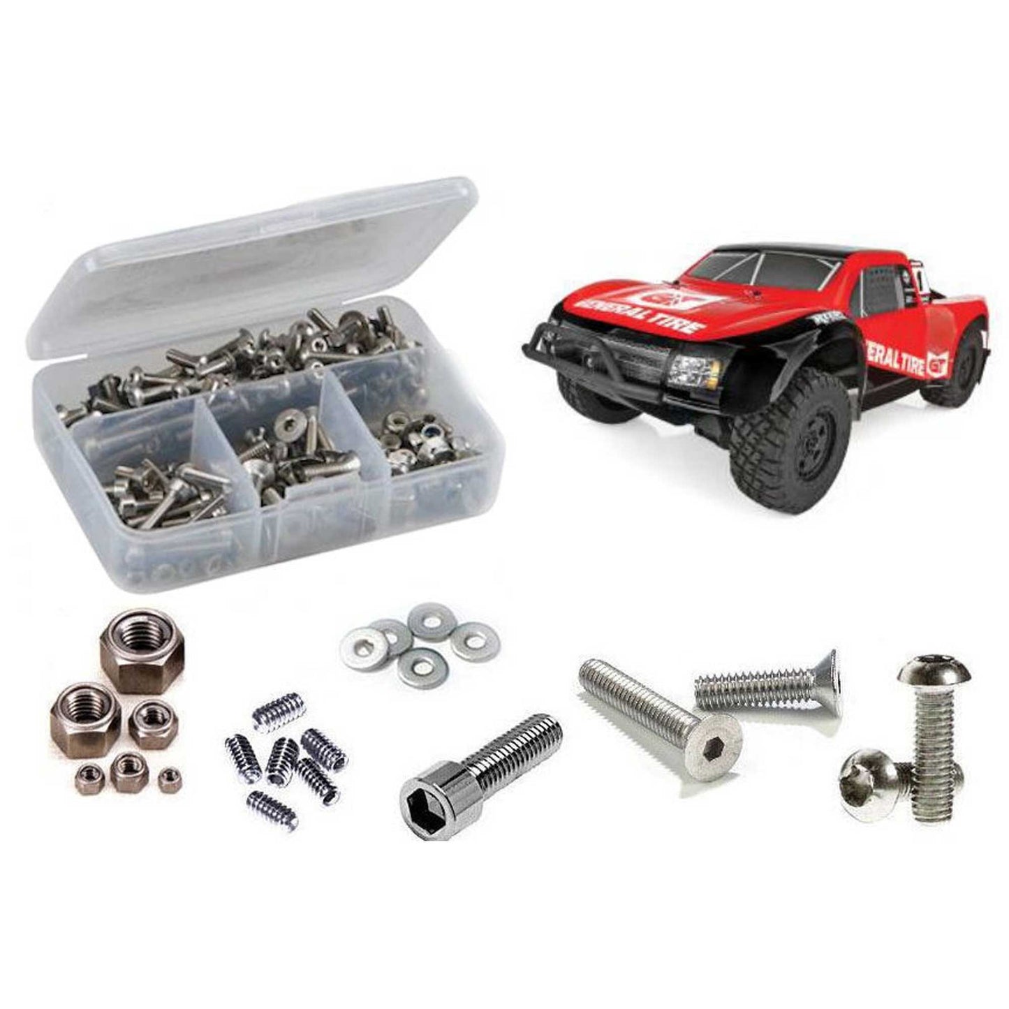 Stainless Steel Screw Kit for 1/10 Team Associated Pro4 SC10 (RCZASC116)