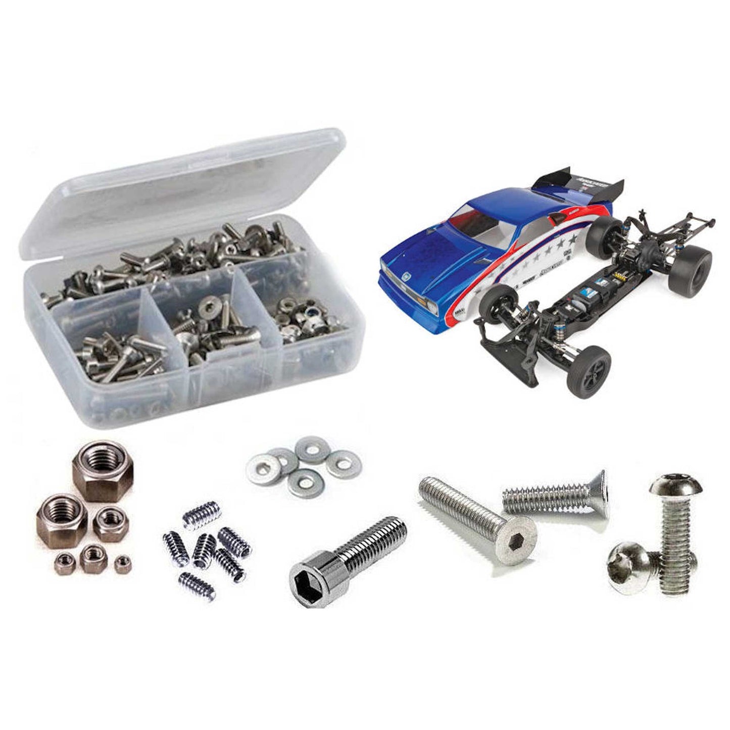 Stainless Steel Screw Kit for 1/10 Team Associated DR10M (RCZASC124)