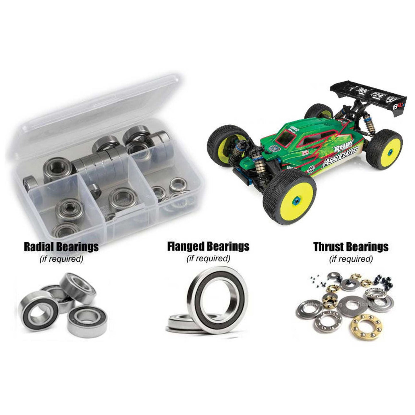 Associated RC8B4.1e Rubber Shielded Bearing Kit (RCZASC139R)