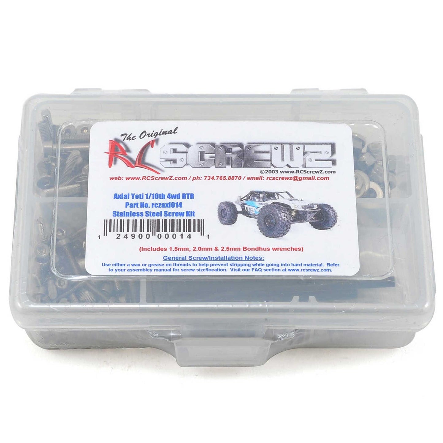 Stainless Steel Screw Set for Axial Yeti 1/10 4WD (RCZAXI014)