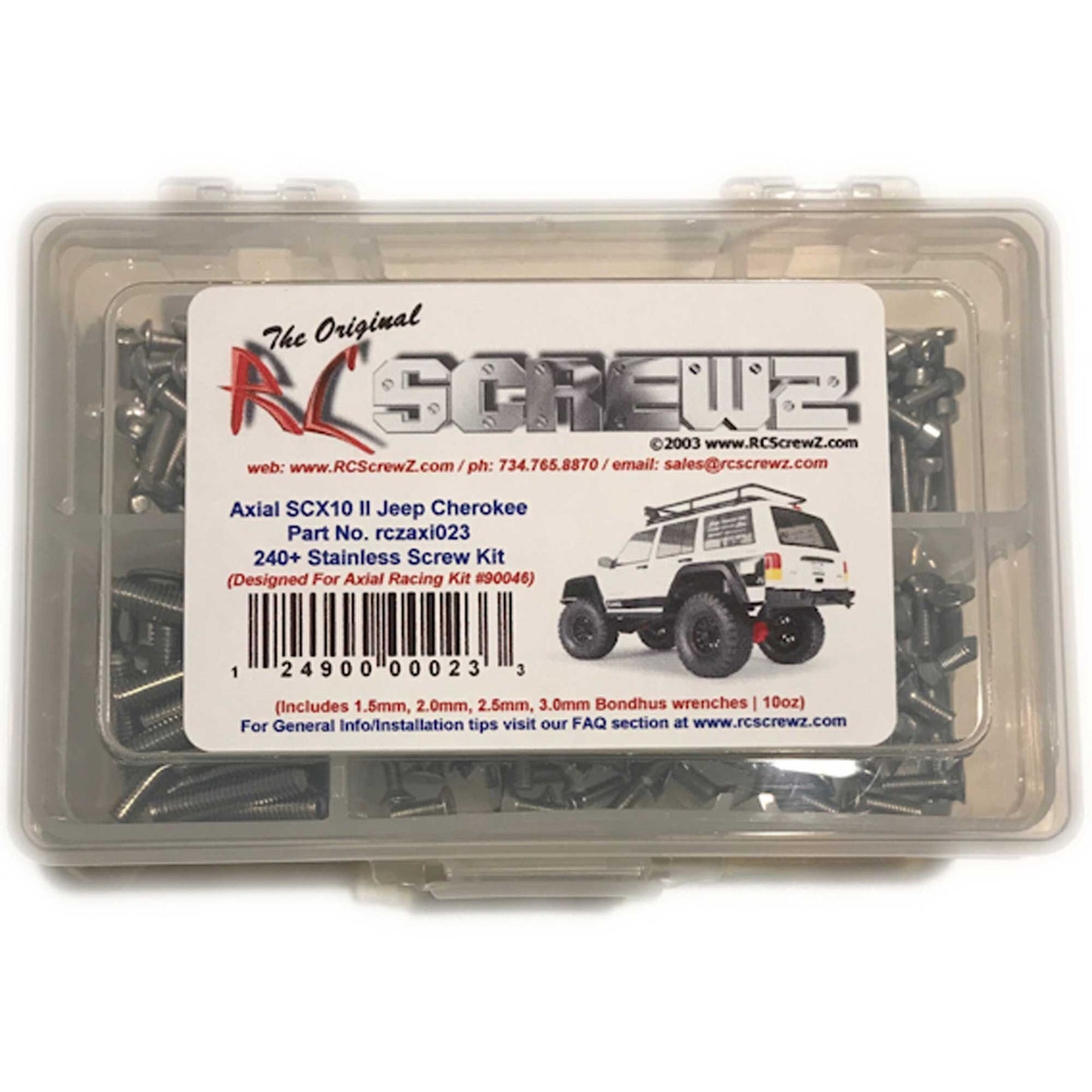 Stainless Steel Screw Set for Axial SCX10 II Jeep Cherokee (RCZAXI023)