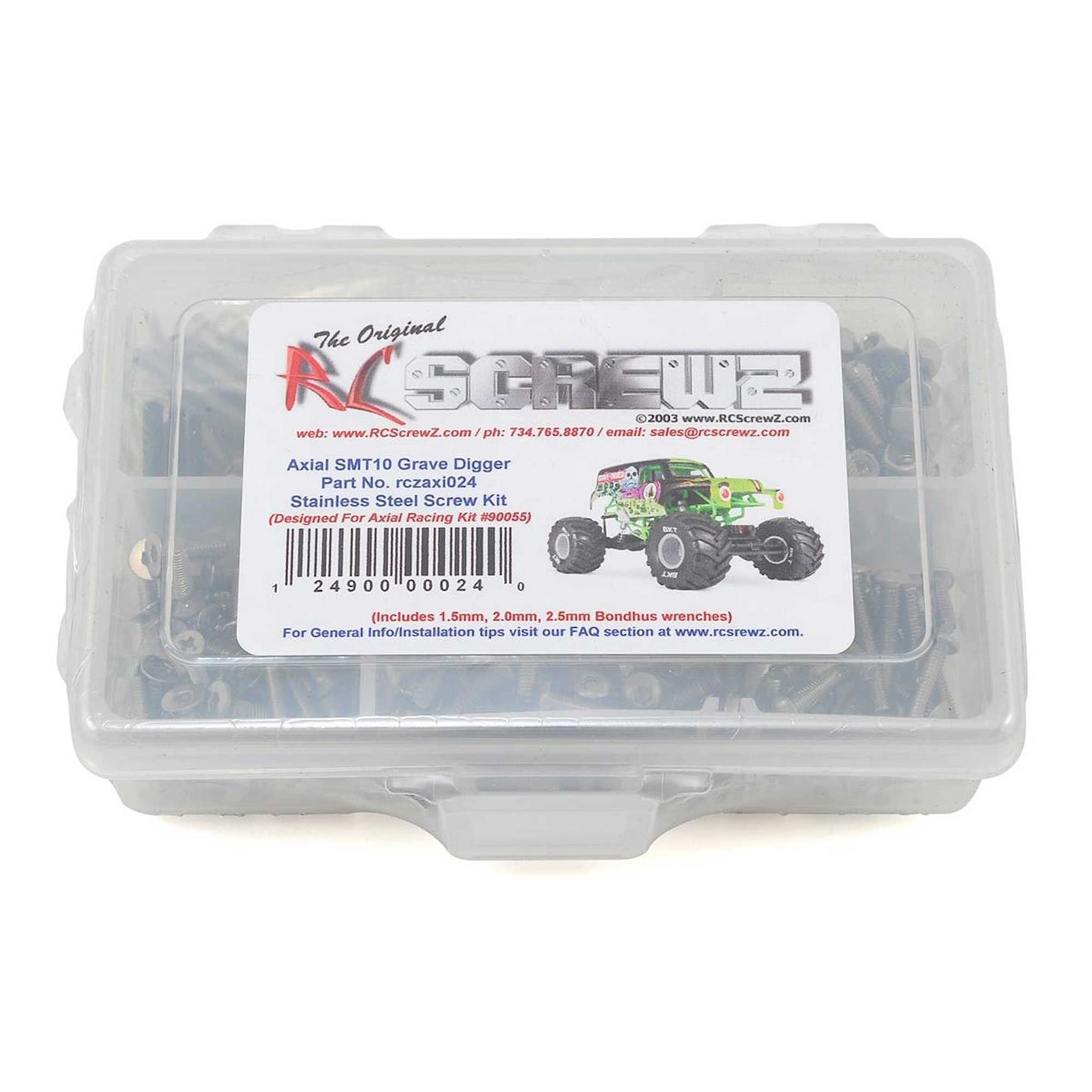Stainless Steel Screw Set for Axial SMT10 Grave Digger (RCZAXI024)