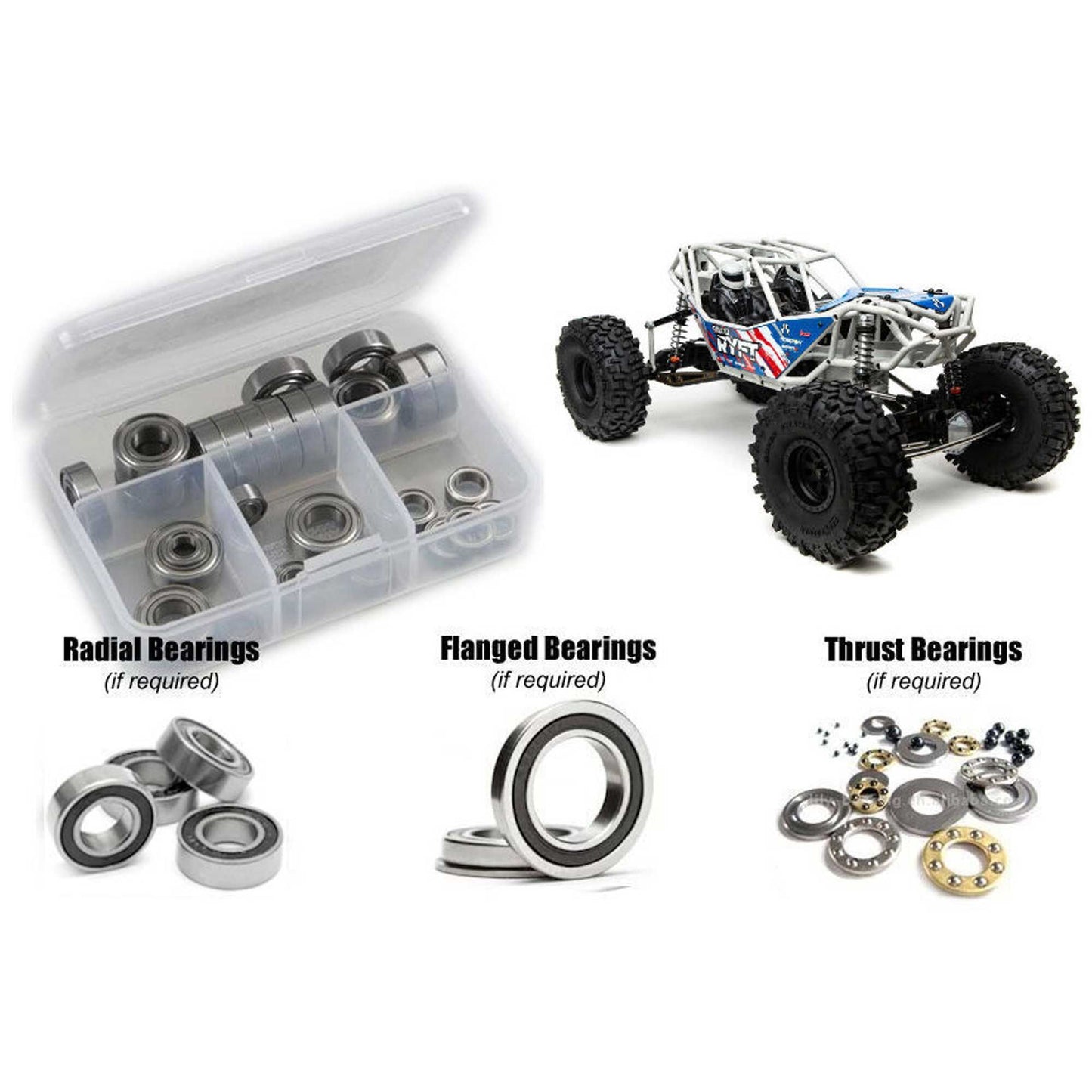 Rubber Shielded Bearing Kit for 1/10 Axial RBX10 Ryft (RCZAXI040R)