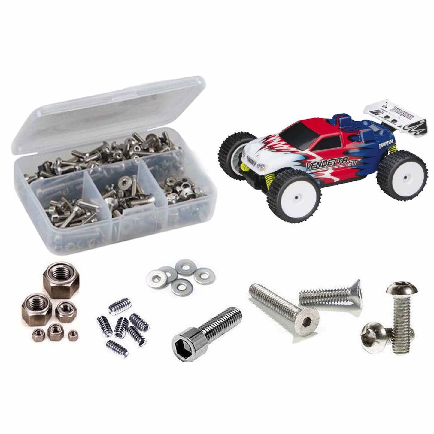 Duratrax Vendetta ST Stainless Steel Screw Kit (RCZDUR021)