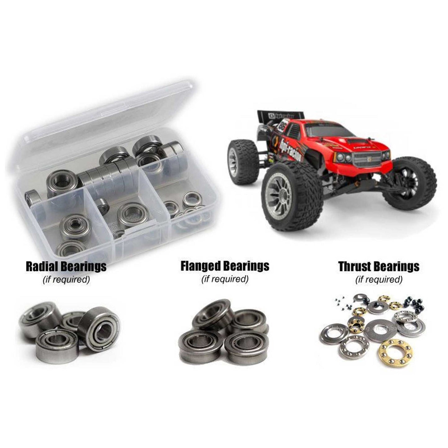 Metal Shielded Bearing Kit for 1/10 HPI Jumpshot ST V2 (RCZHPI100B)