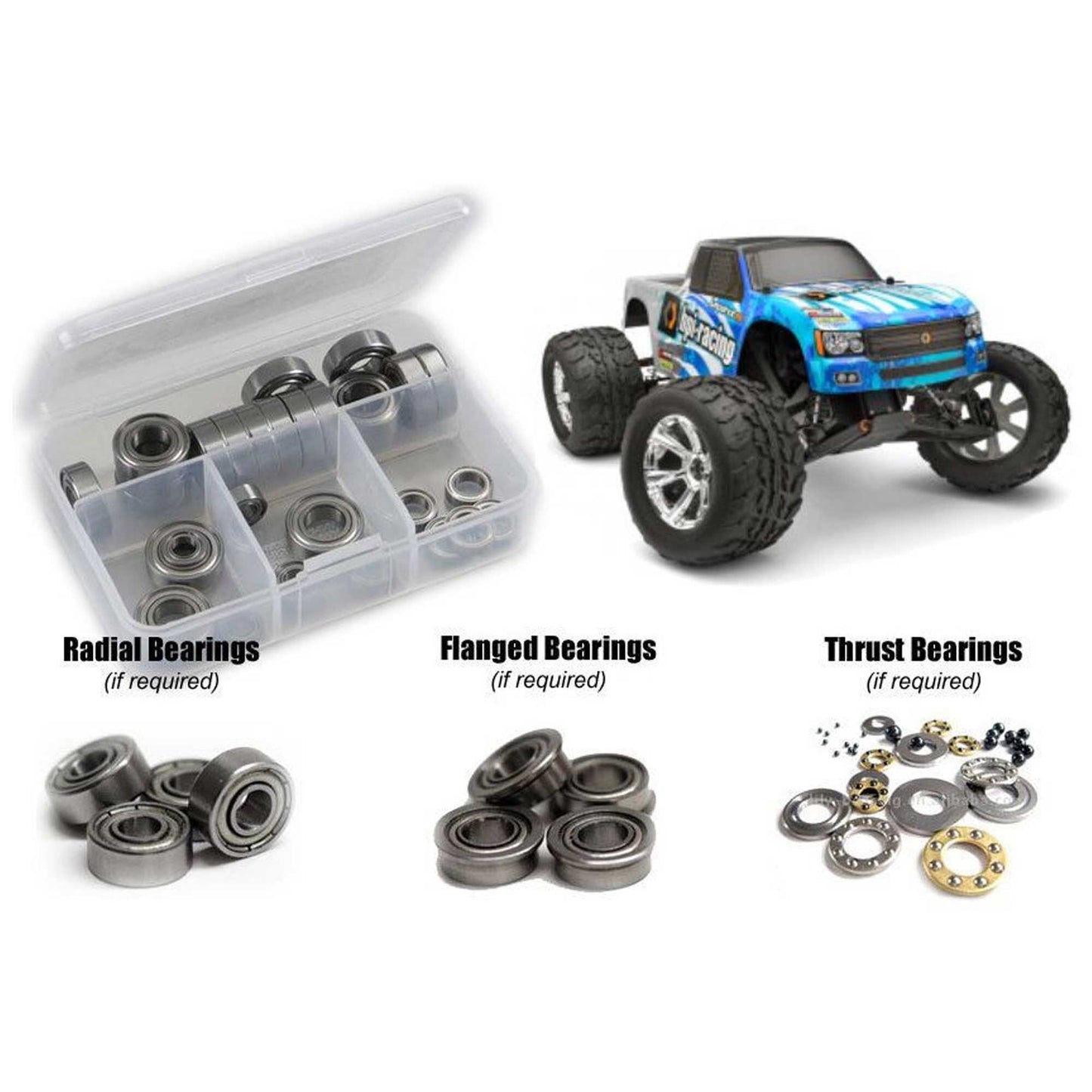 Metal Shielded Bearing Kit for 1/10 HPI Racing Jumpshot MT V2 (RCZHPI102B)