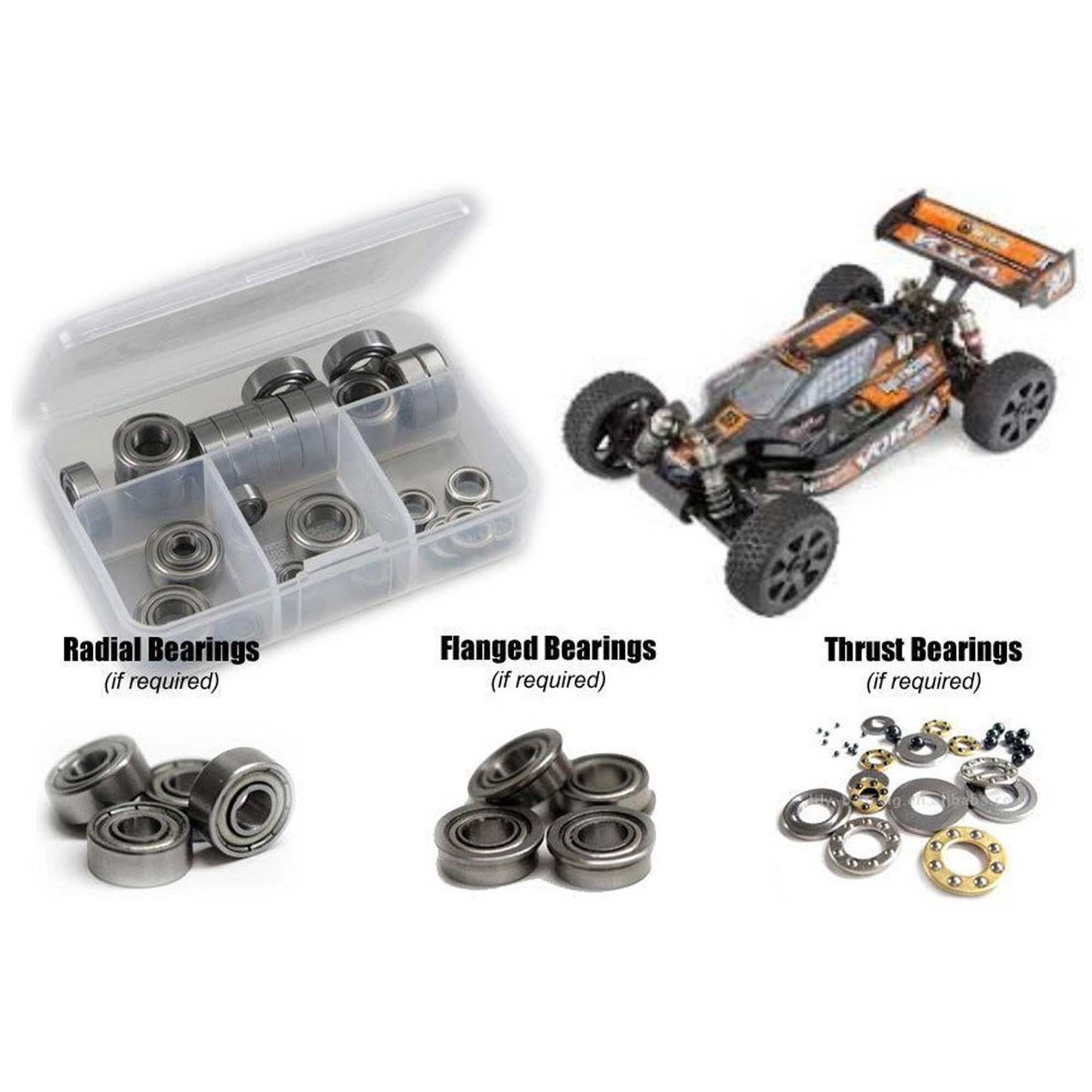 Metal Shielded Bearing Kit for 1/8 HPI Vorza Flux (RCZHPI104B)