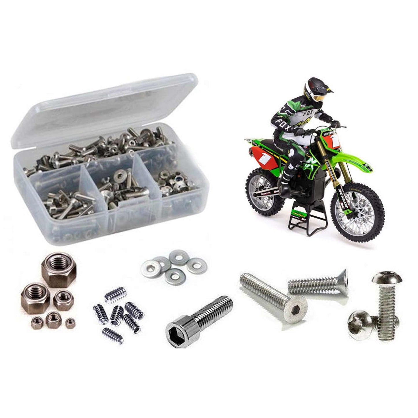 1/4 Promoto-MX Motorcycle Stainless Steel Screw Kit (RCZLOS141)