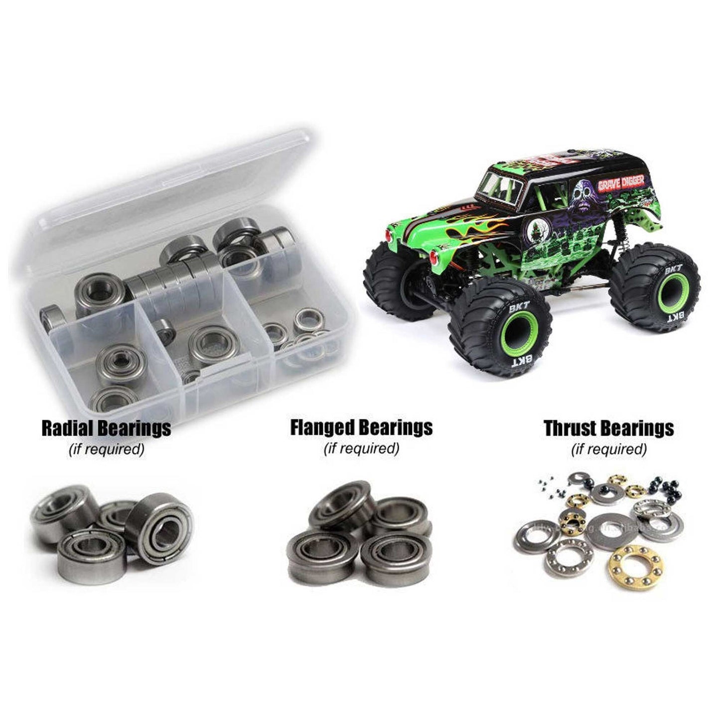 Team Losi 1/18 Mini LMT 4X4 Metal Shielded Bearing Kit (RCZLOS142B)