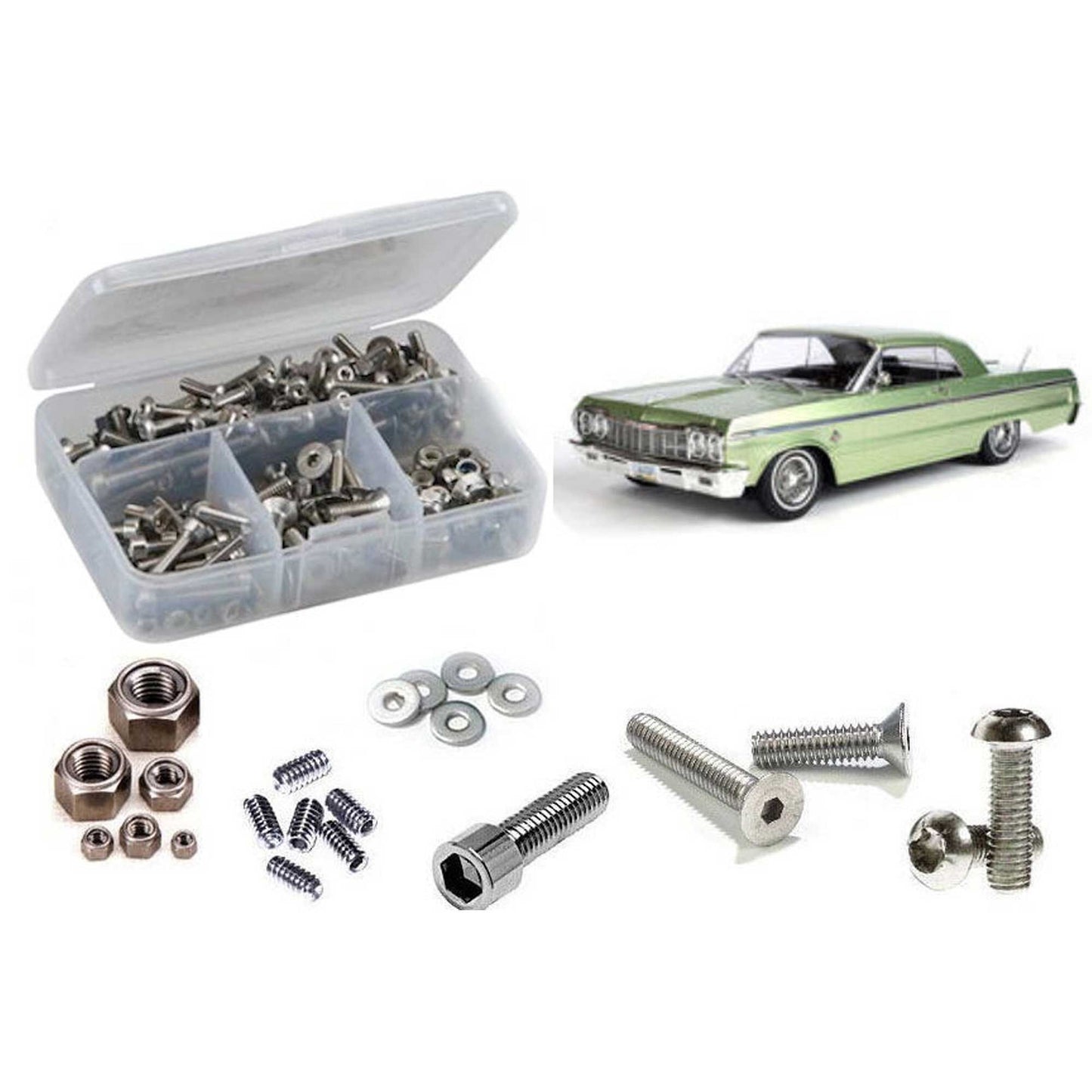Stainless Steel Screw Kit for 1/10 Redcat 1964 Impala (RCZRER076)