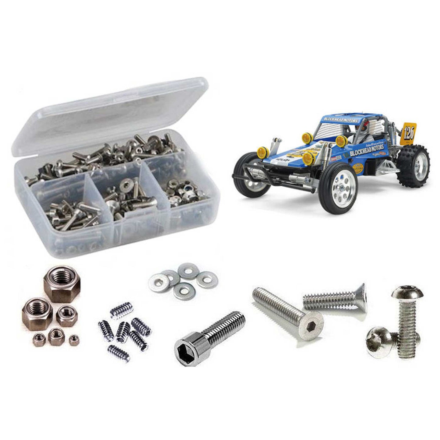 Stainless Steel Screw Kit for 1/10 Tamiya Wildone Blockhead (RCZTAM237)