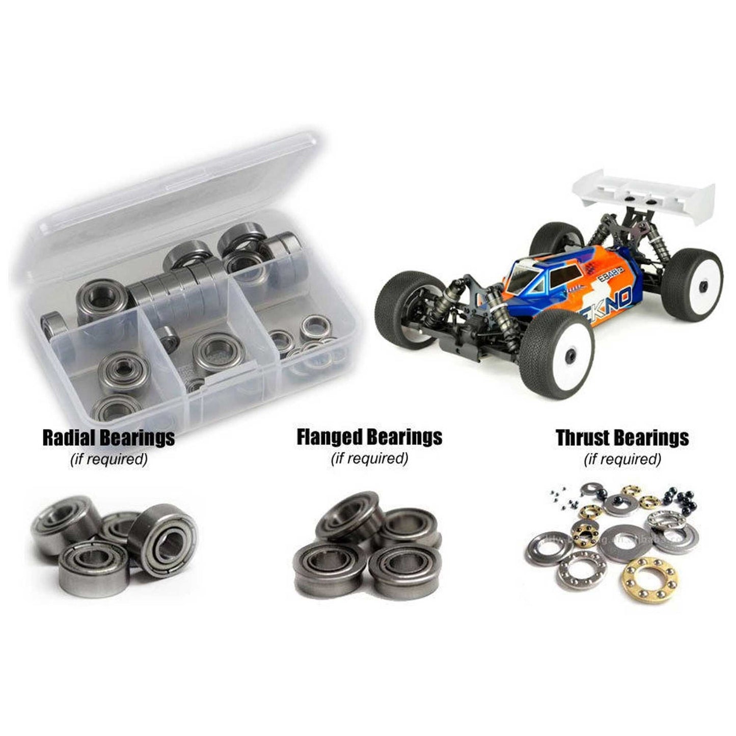 Metal Shielded Bearing Kit for 1/8 Tekno EB48 2.1 (RCZTEK024B)