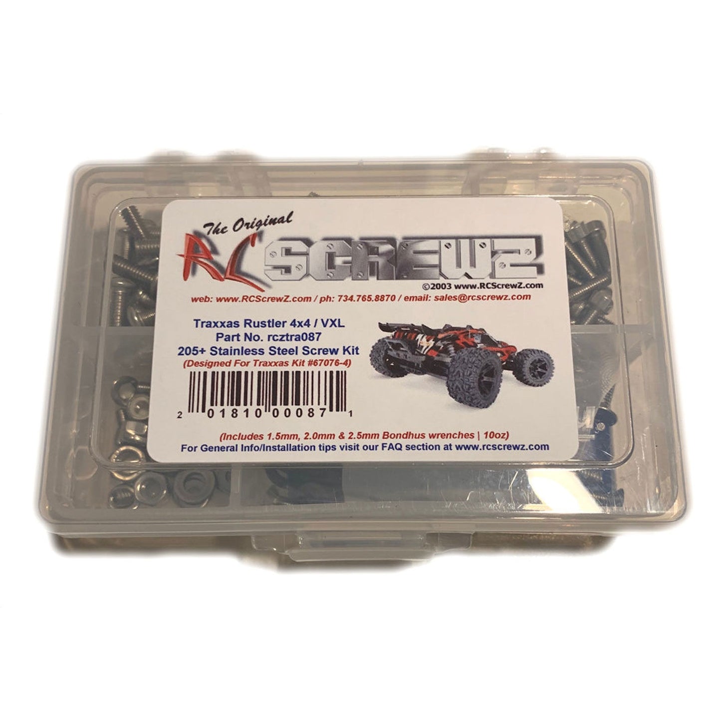 Stainless Steel Screw Kit for TRAXXAS Rustler 4x4 VXL (RCZTRA087)