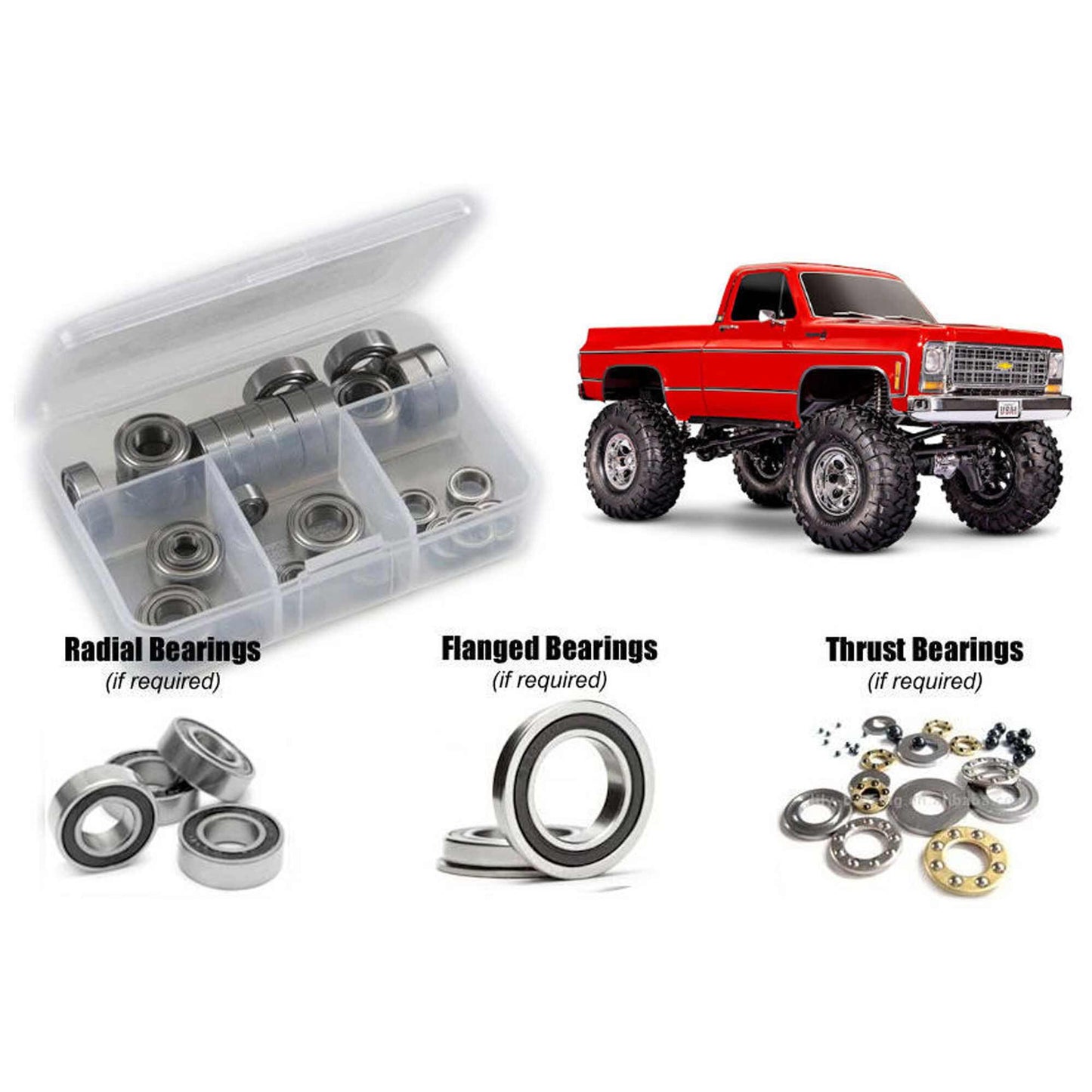 Traxxas TRX-4m K10 1/18th Rubber Shielded Bearing Kit (RCZTRA112R)
