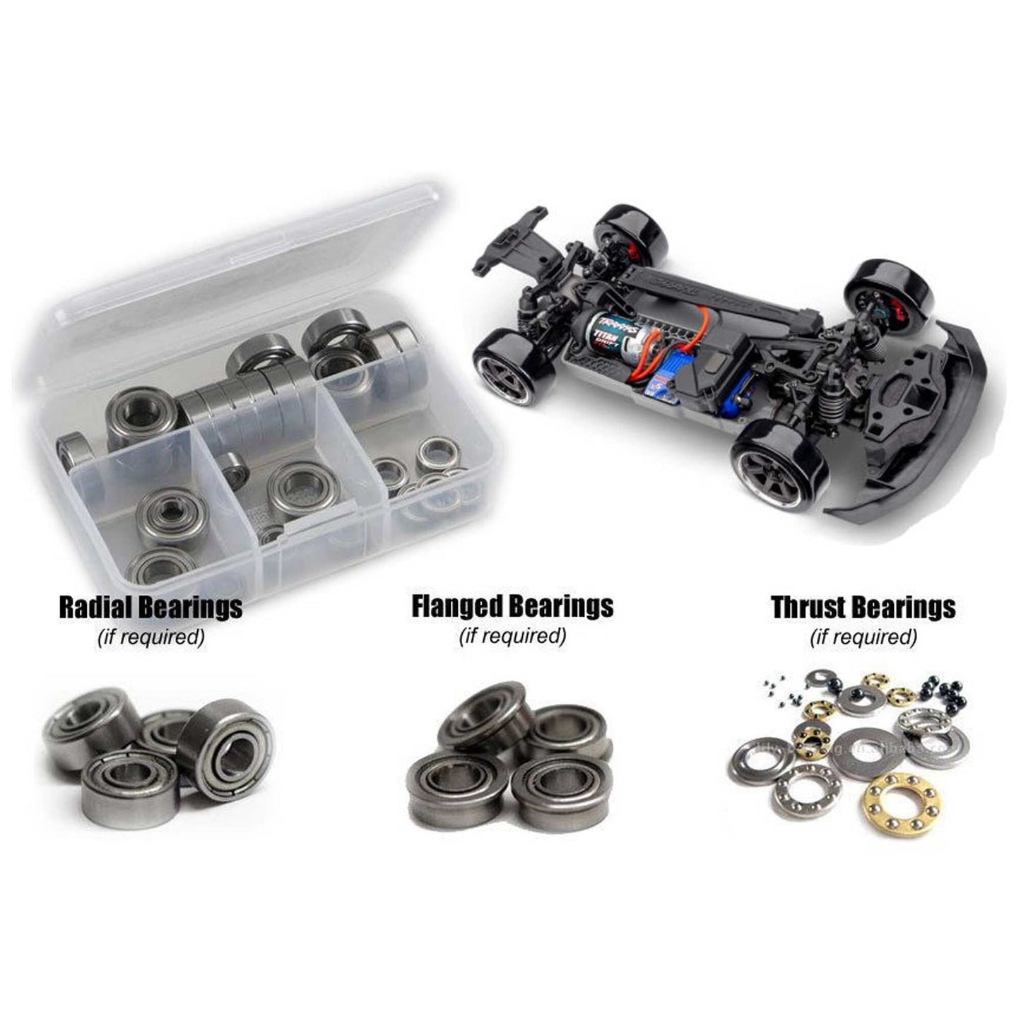 Metal Shielded Bearing Kit for 1/10 Traxxas 4-Tec (RCZTRA126B)