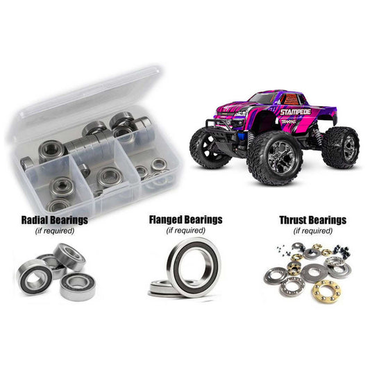 Rubber Shielded Bearing Kit for 1/10 Traxxas Stampede XL5 (RCZTRA129R)