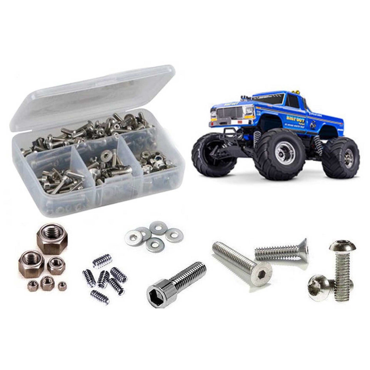 Stainless Steel Screw Kit for 1/10 Traxxas Bigfoot #1 (RCZTRA131)