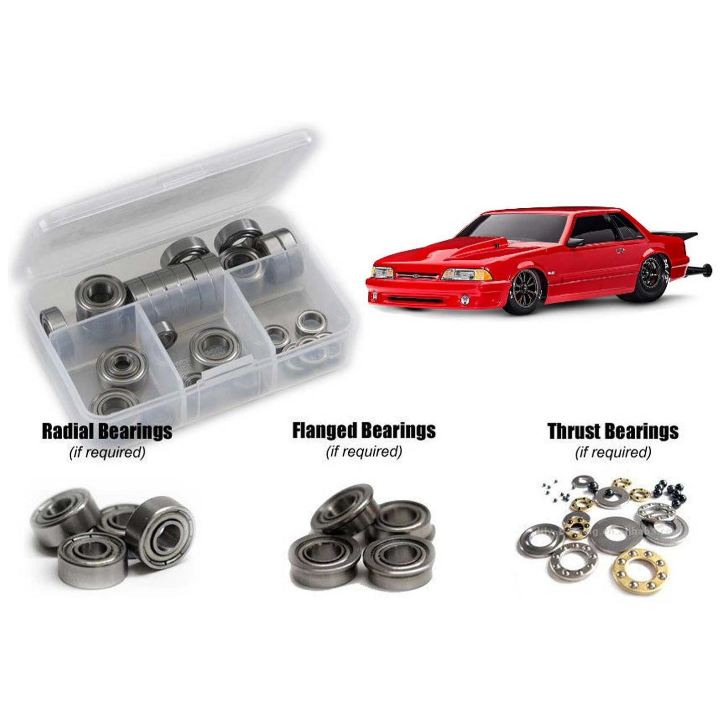 Metal Shielded Bearing Kit for 1/10 Traxxas Drag Slash (RCZTRA136B)
