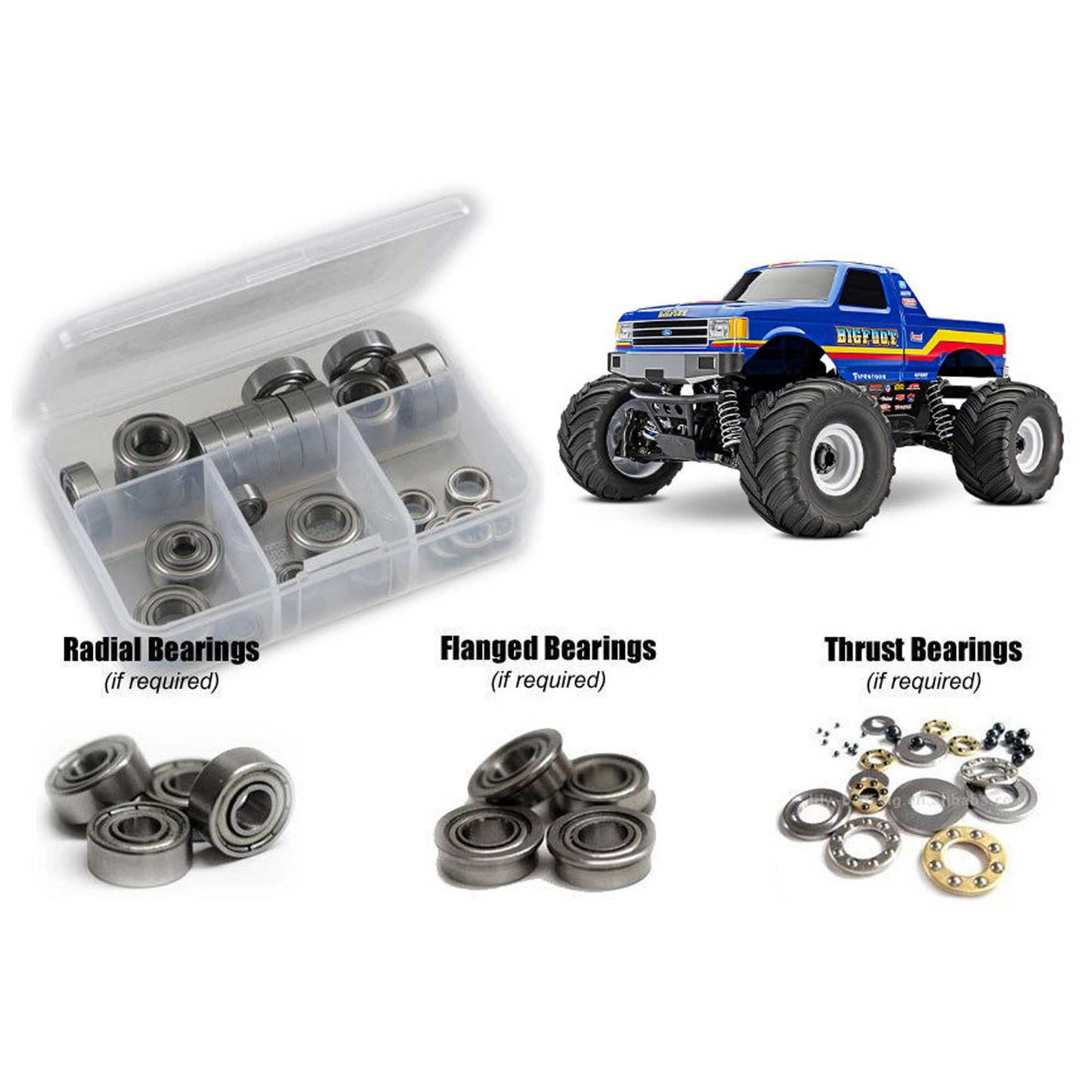 Traxxas Bigfoot 4x4 BL-2s Metal Shielded Bearing Kit (RCZTRA141B)