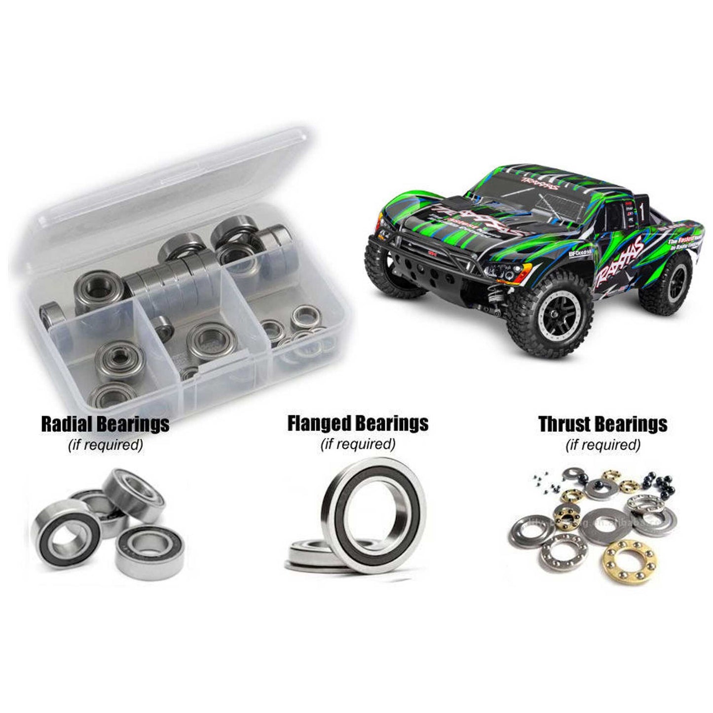 Traxxas Slash 4x4 BL-2s 1/10th Rubber Shielded Bearing Kit (RCZTRA142R)