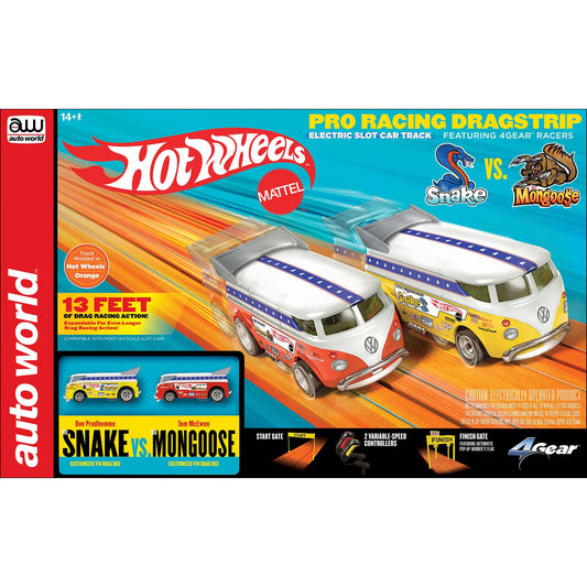 13' Hot Wheels Snake vsMongooseManual Slot Set