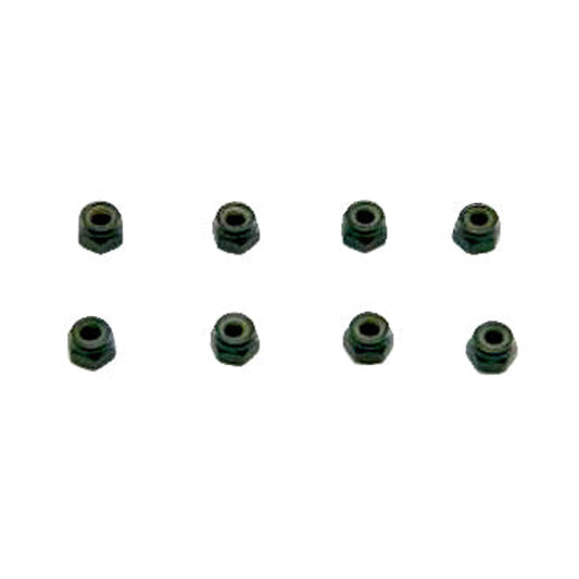 4mm Steel Nylon Insert Lock Nuts (8) (RER02055)