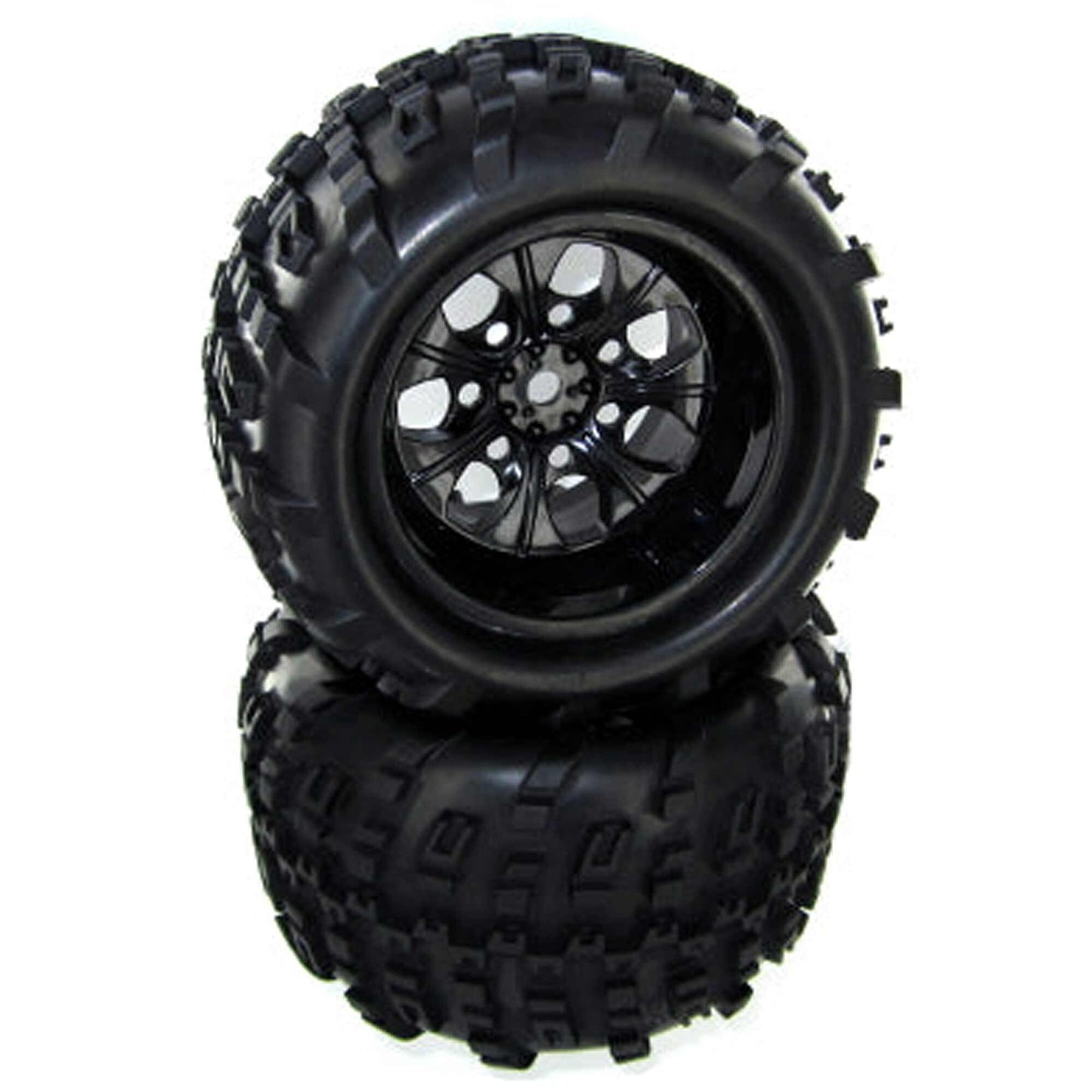 1/5 Pre-Mounted Black Tires and Wheels for Rampage XT (RER0706510)