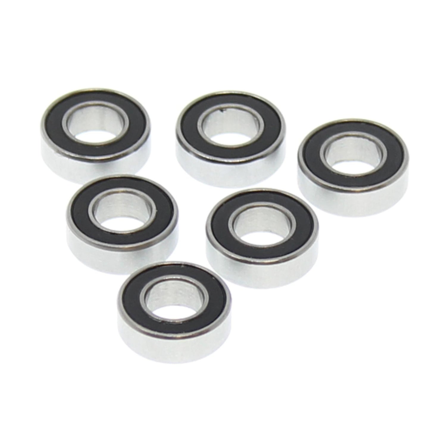 6x12x4mm Rubber Sealed Ball Bearings Set of 6 (RER11368)