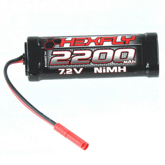 7.2V 2200mAh NiMH Battery with Banana Connector (RERHX2200MHB)