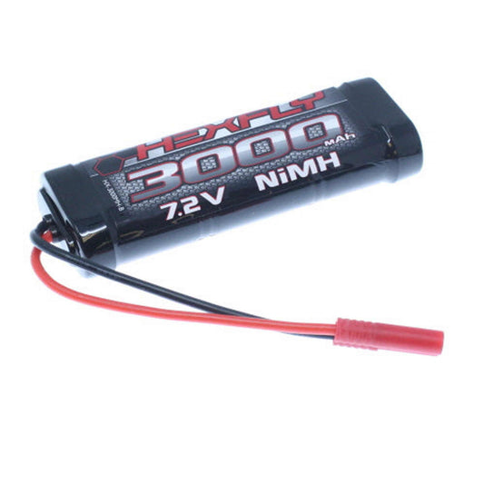 7.2V 6-Cell 3000mAh NiMH Battery with Banana Connector (RERHX3000MHB)