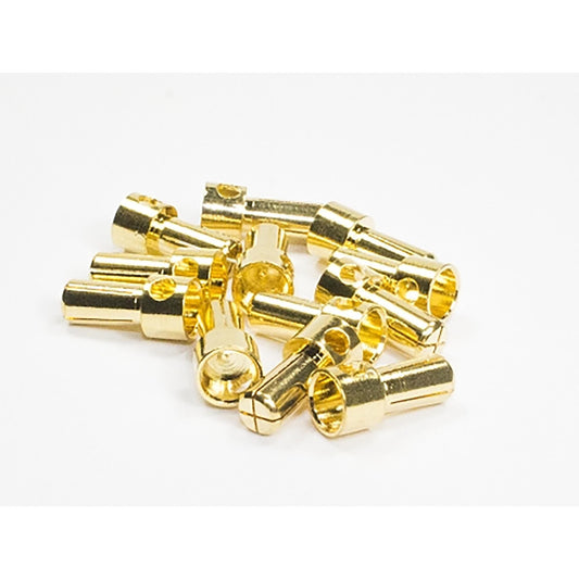 5mm Gold Plated Male Bullet Connector (Pack of 12) (REV2207)
