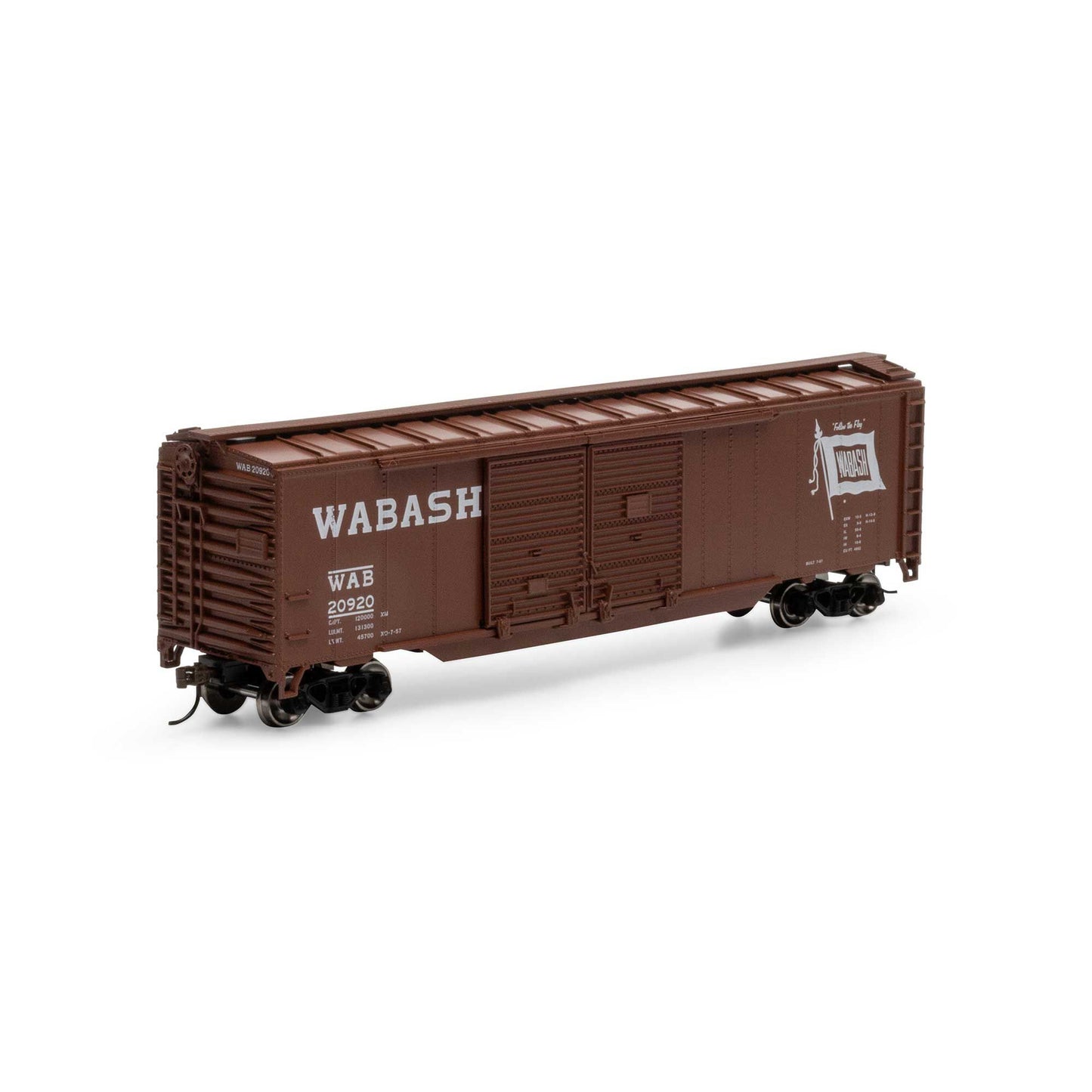 HO PS-1 Double Sliding Door Box Car WAB Flag #20920 (RND-1005)