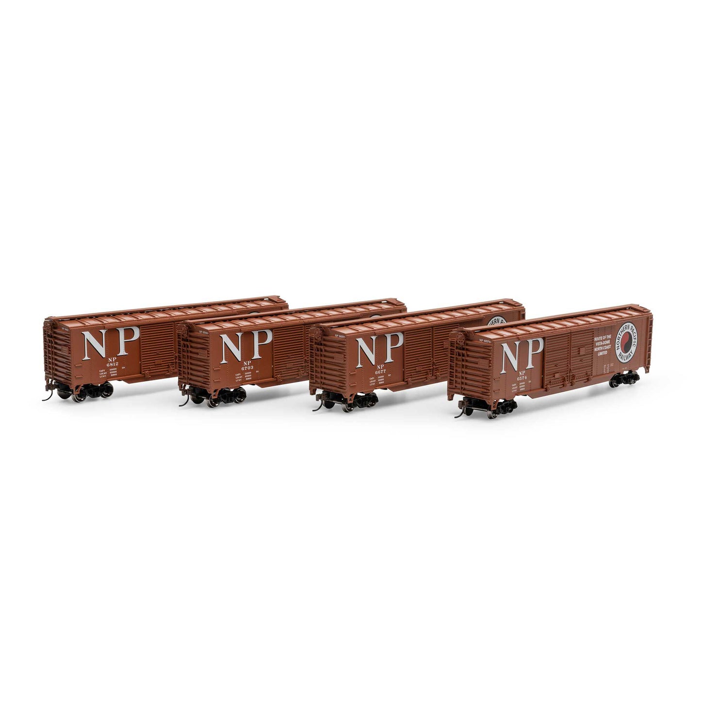 HO PS-1 Double Sliding Door Box Car NP #6574 / 6677 / 6703 / 6812 (RND-1015)