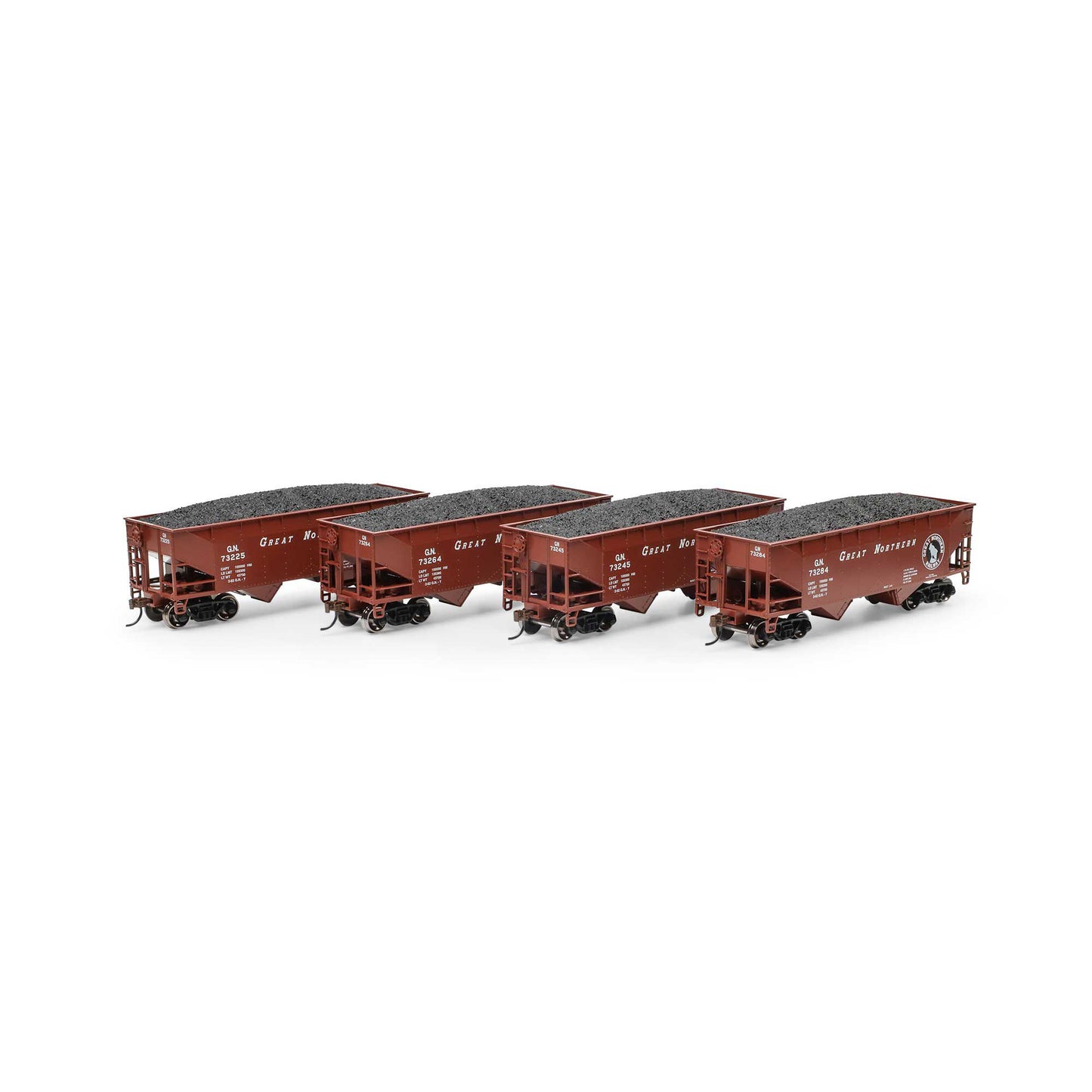 HO 34' 2-Bay Offset Hopper with Coal Load GN #73225 / 73245 / 73264 / 73284 (RND-1027)