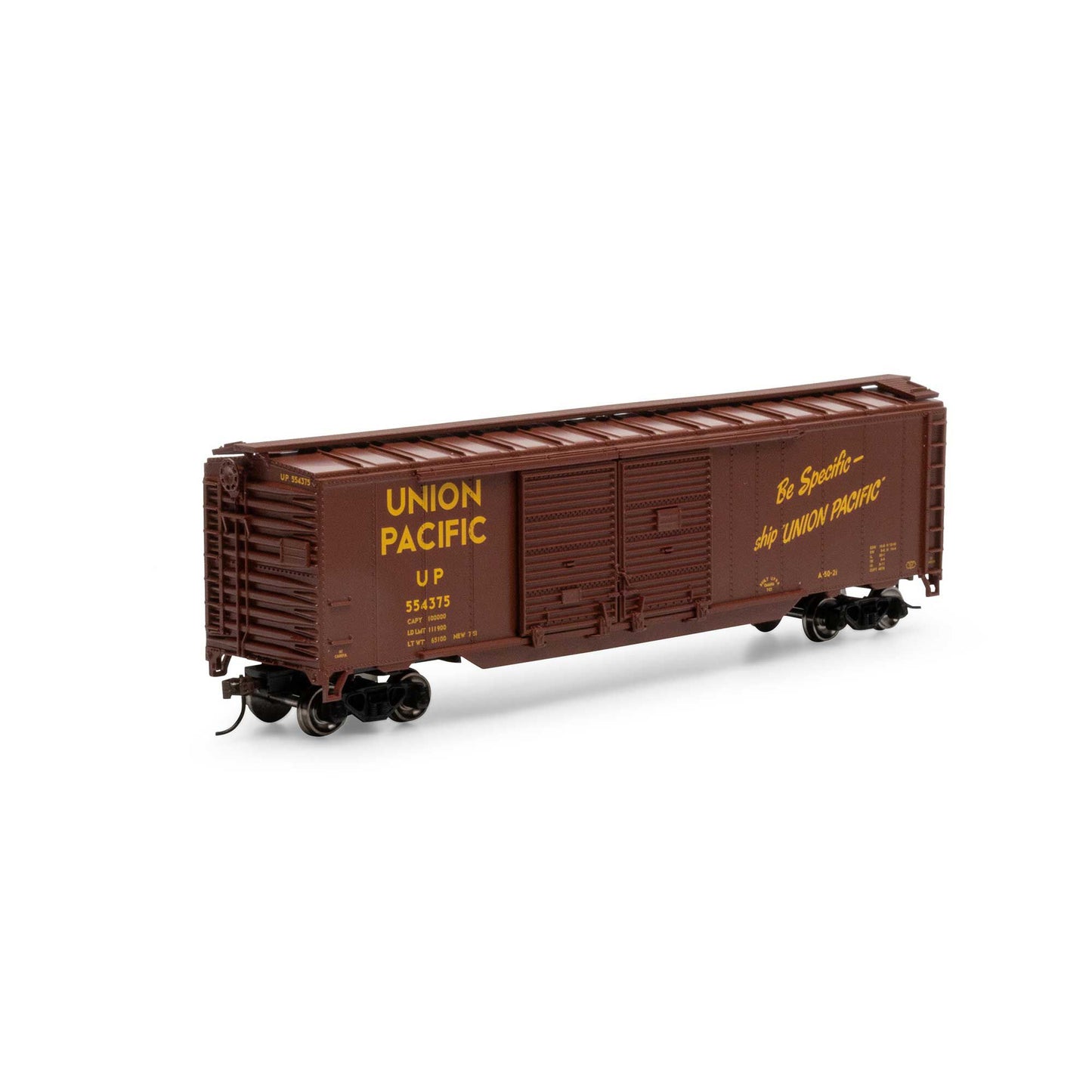 HO PS-1 Double Sliding Door Box Car UP 'Be Specific' (RND-1030)