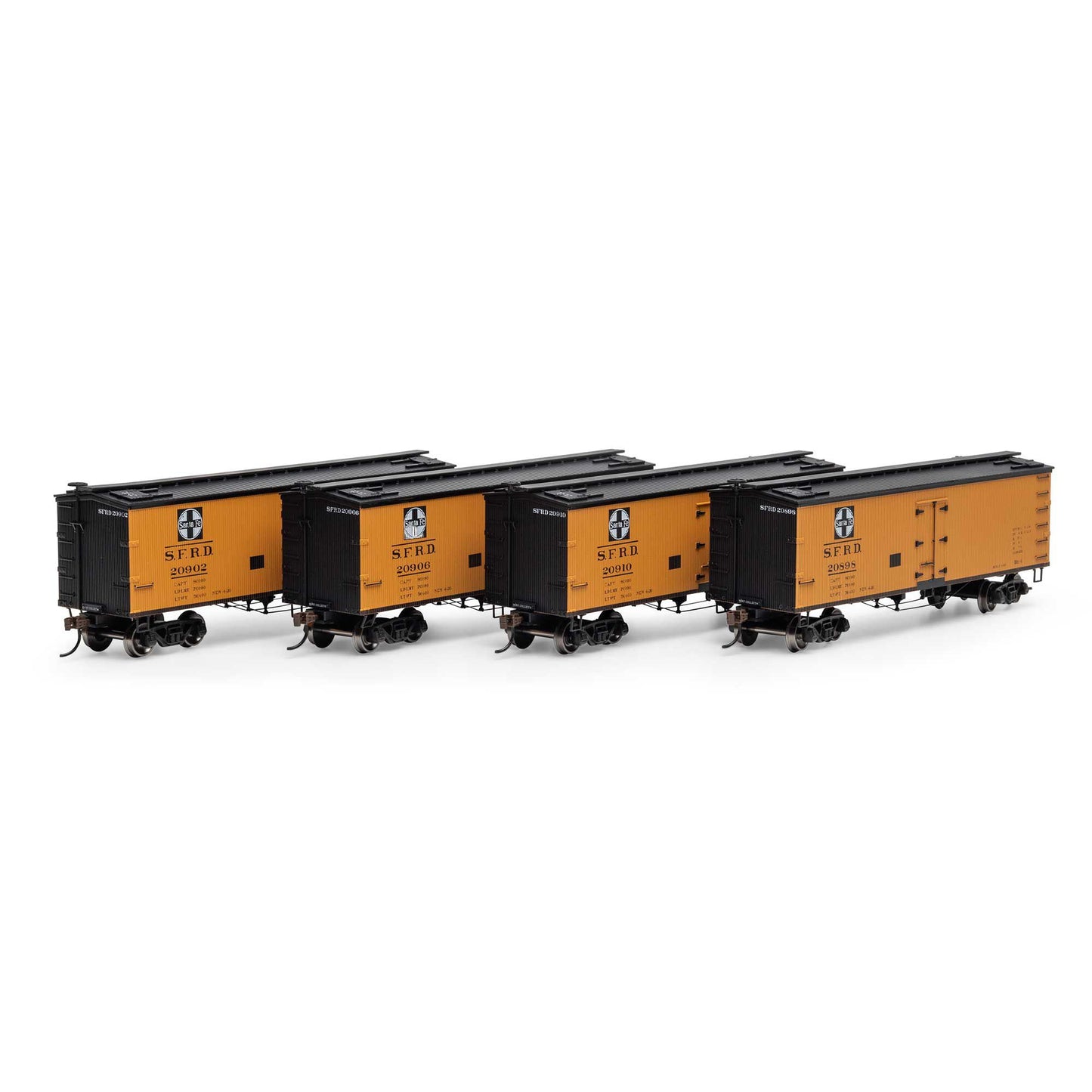 HO 36' Wood Reefer SFRD #20898 / 20902 / 20906 / 20910 Plastic Model (RND-1046)