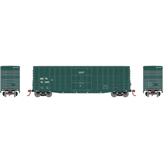 HO 50' Waffle High Cube Box Car Amtrak Green (RND-1304)