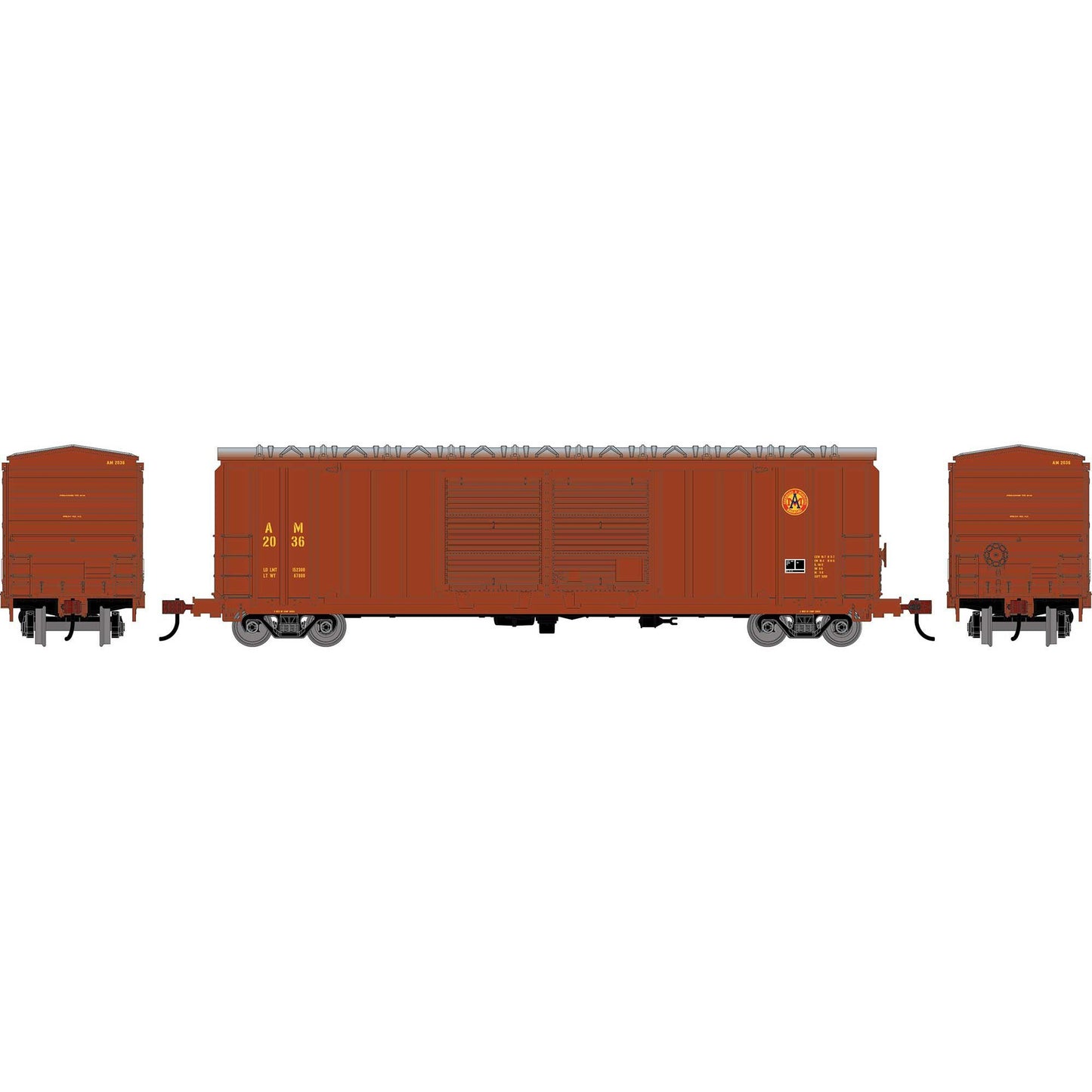 HO 50' FMC 5283 Double Door Box Car AM #2036 (RND-1372)