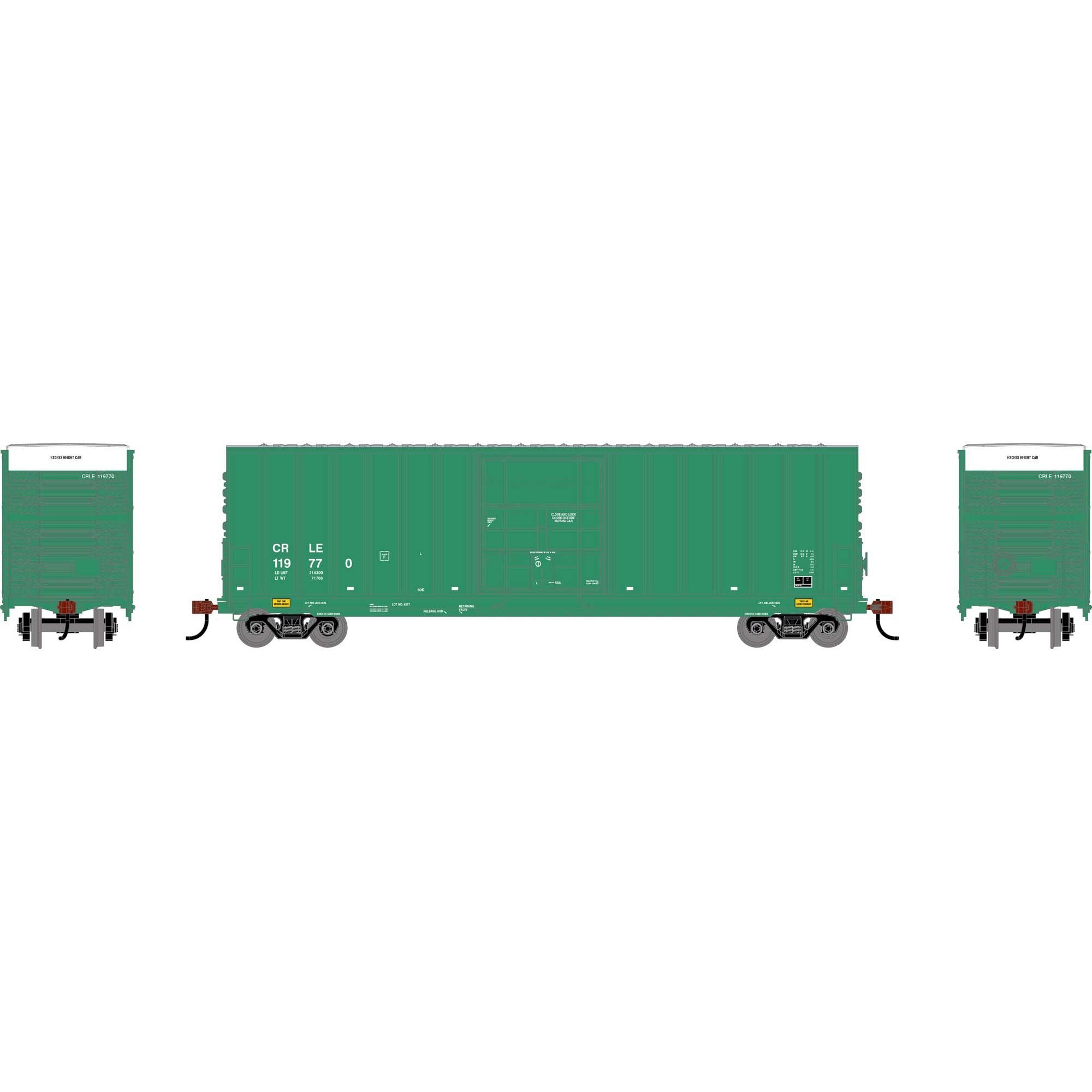 HO RND GATX 50' High-Cube Single Plug Rib-Side Box Car (RND-2737 ...