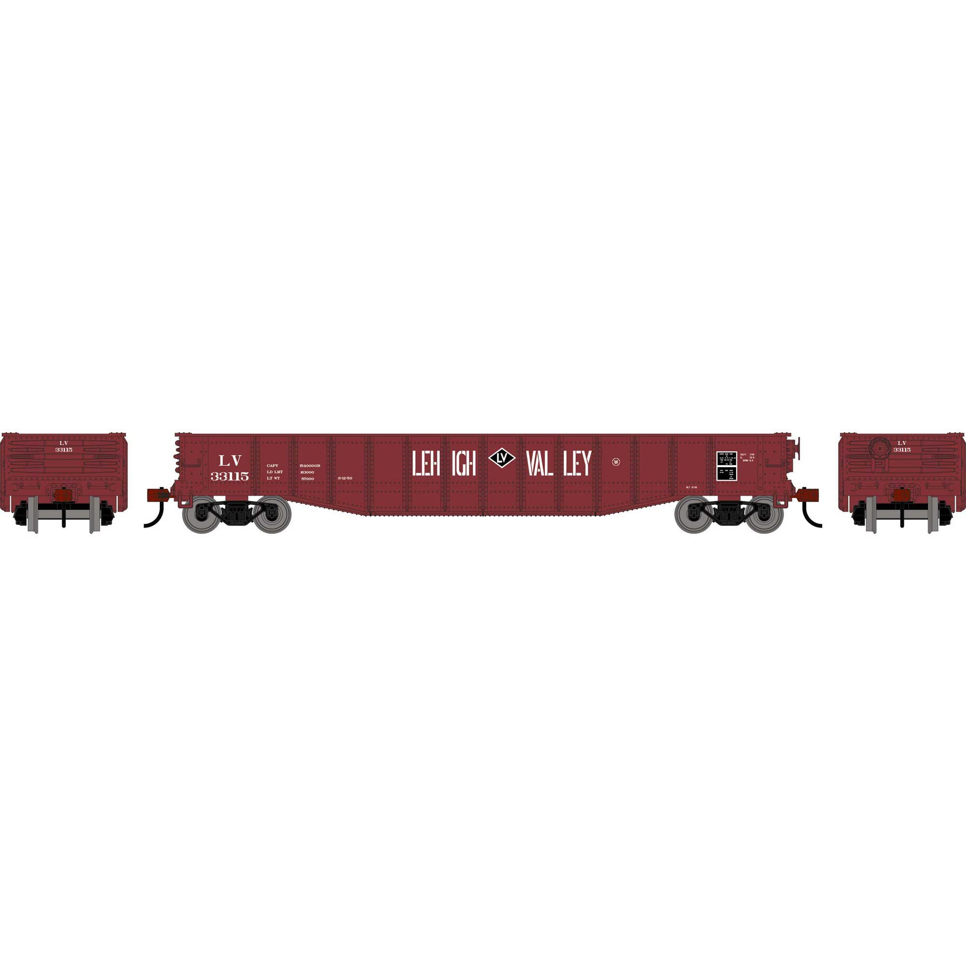 HO 50' Gondola LV #33115 (RND-4835)_1