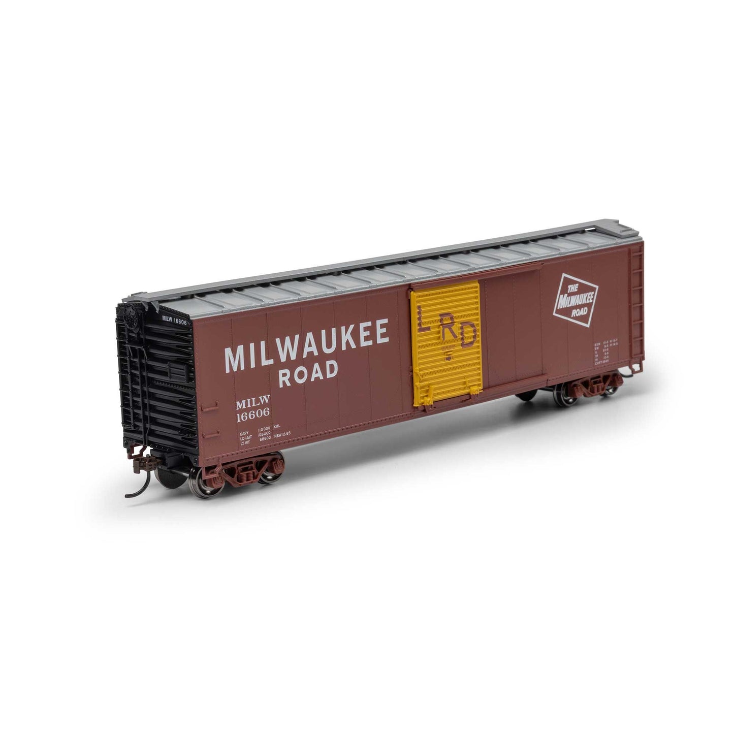 HO 50' PS-1 Single Sliding Door Boxcar MILW #16606 (RND15096)