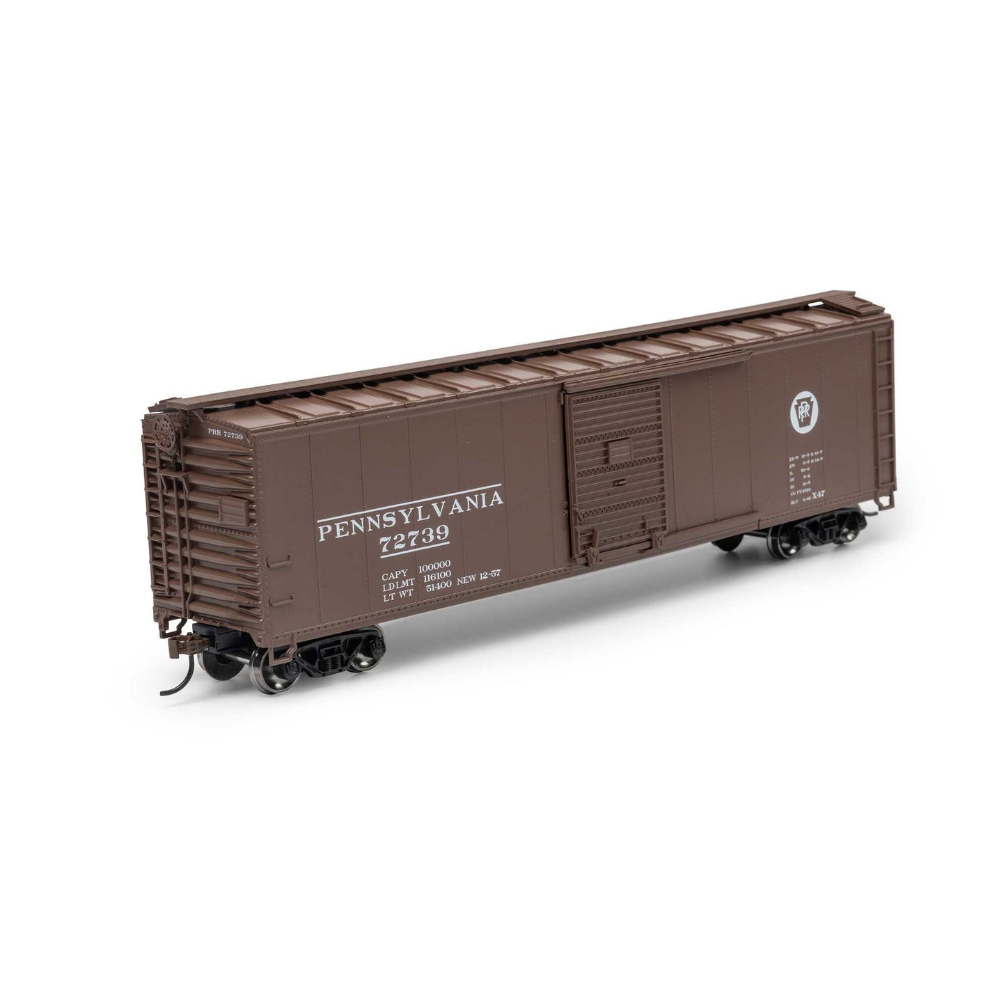HO 50' PS-1 Single Sliding Door Box, PRR #72739 (RND15098)