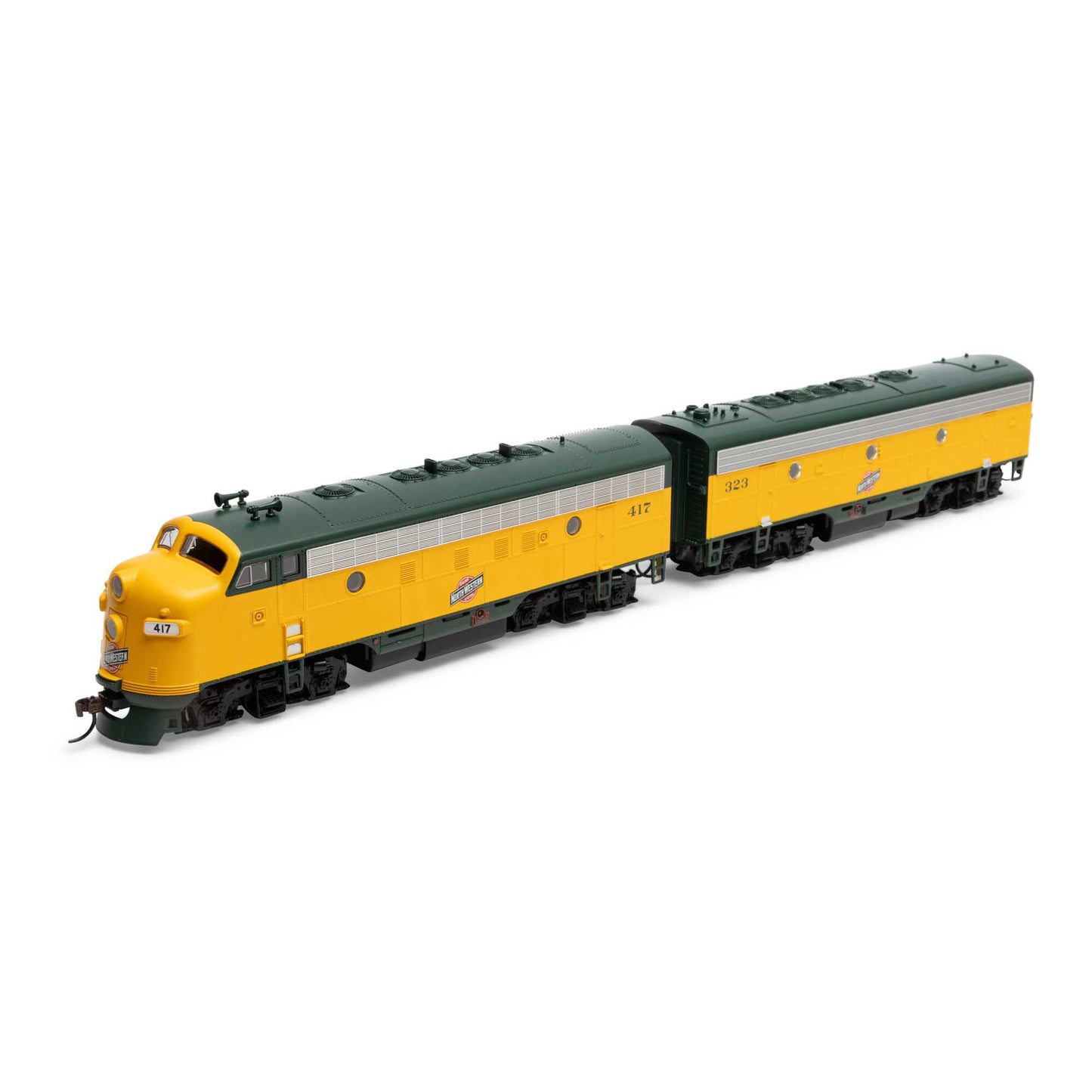 HO F7A F7B C&NW #417 #323 Locomotives (RND3205)