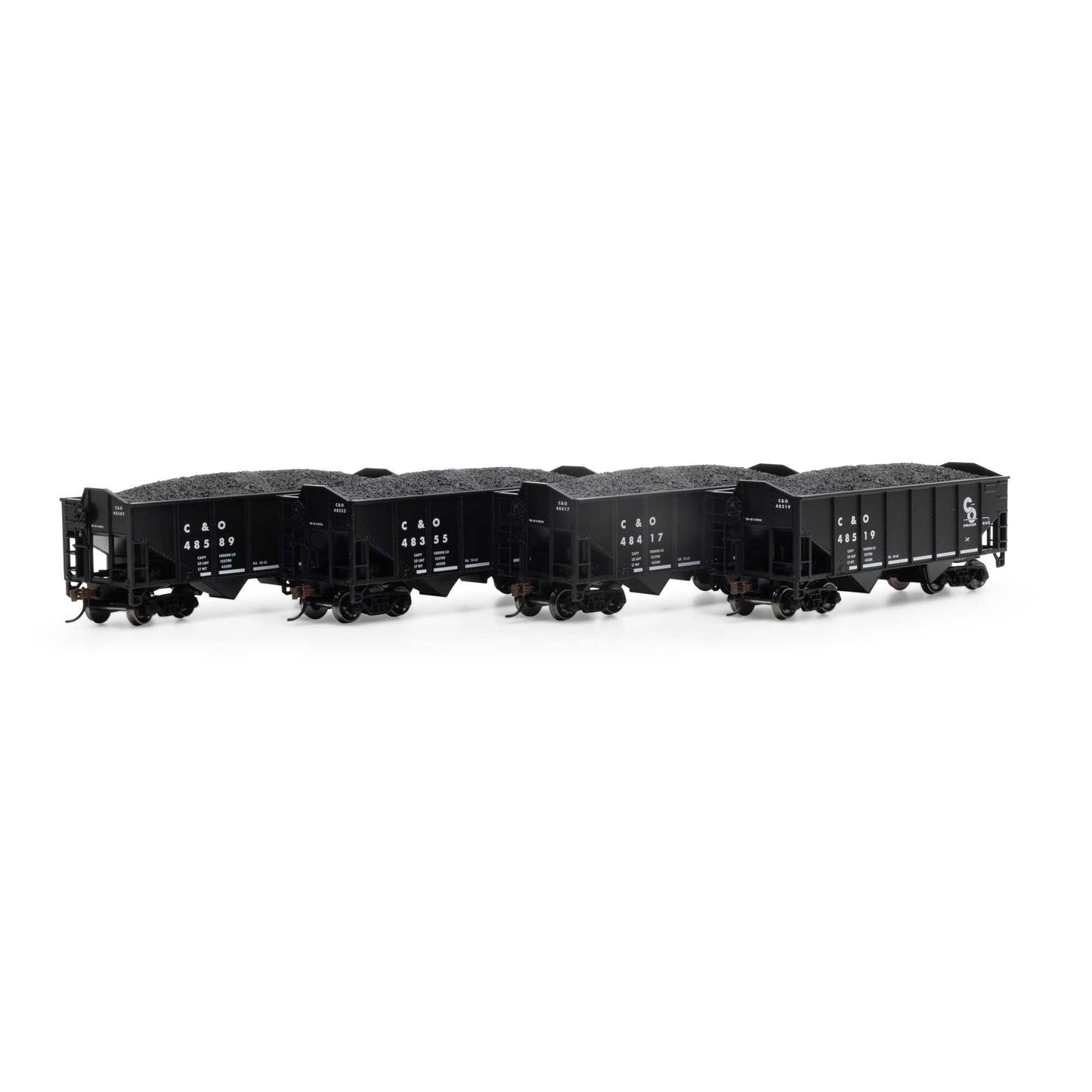 HO 34' 2-Bay Rib Side Hopper with Load C&O #2 (RND50014)