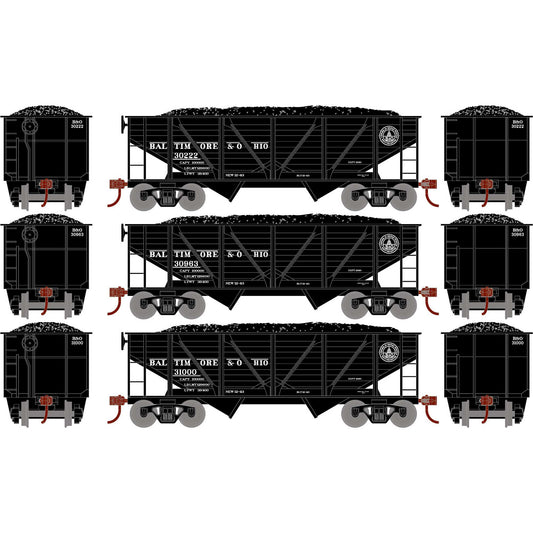 HO 34' 2-Bay Composite Coal Hopper with Load, B&O (RND70803)
