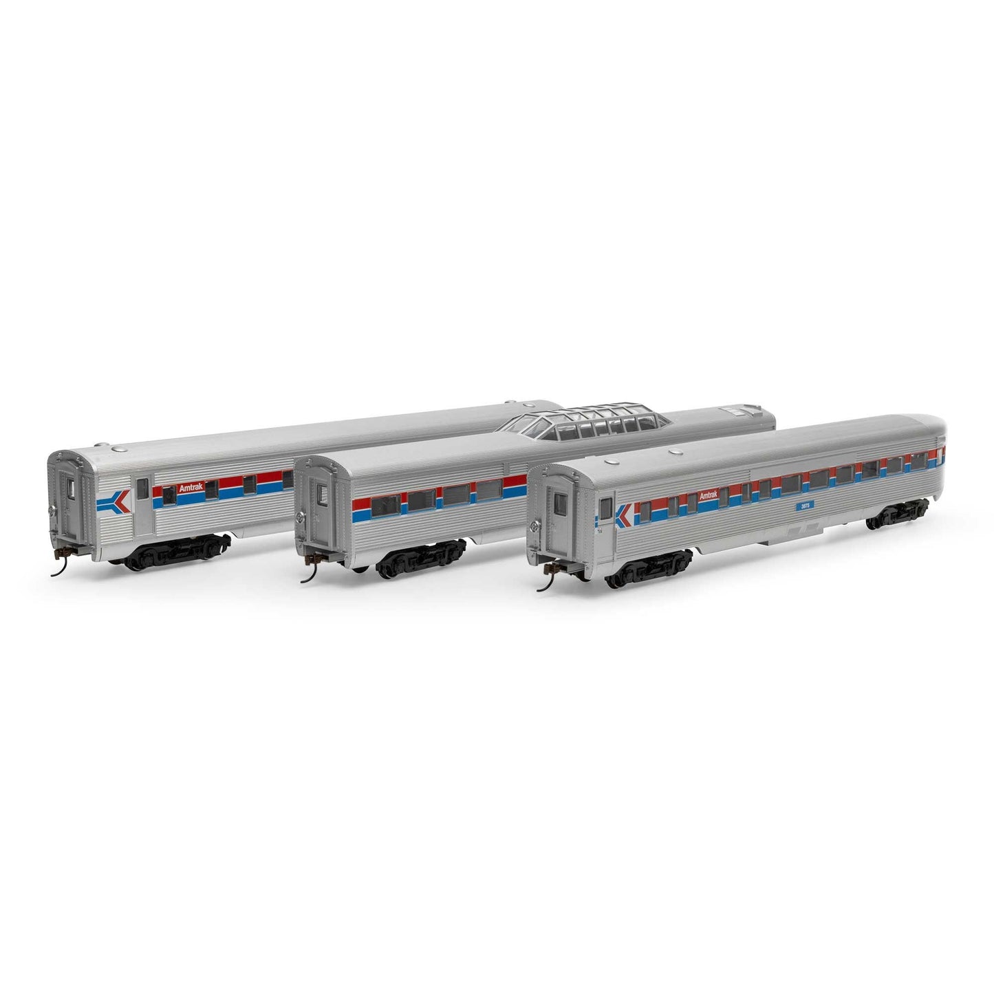 HO Streamline Passenger Cars Set with Diner, Dome, and Observation (RND79121)