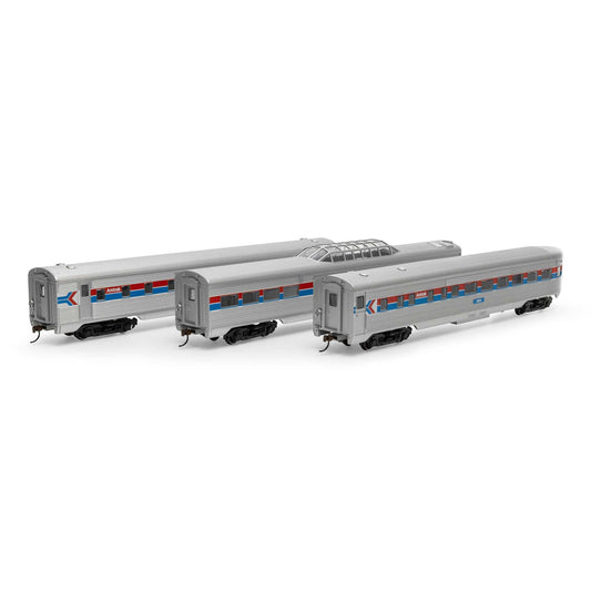 HO Streamline Passenger Cars Set with Diner, Dome, and Observation (RND79121)